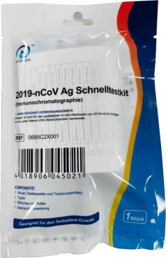 Corona Schnelltest Laientest 2019-nCoV Ag Schnelltestkit (Immunochromatographie) Antigentest Single Test