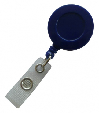 JOJO – Ausweishalter Ausweisclip Schlüsselanhänger, runde Form, Gürtelclip, Druckknopfschlaufe, Farbe blau - 10 Stück