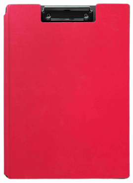 Klemmbrettmappe Schreibmappe A4 horizontal extra stabil abwischbar unzerbrechlich Farbe: rot