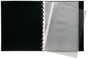 Sichtbuch Flexzip A4 schwarz mit 10 auswechselbaren Hüllen