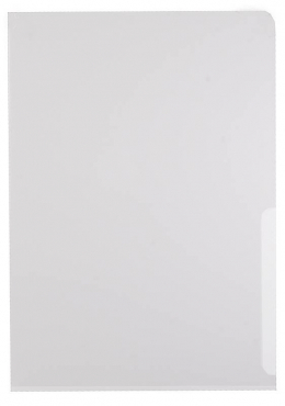 Sichthüllen / Aktenhüllen / Dokumentenhüllen A4, 150my, aus PVC-Hartfolie, mit Daumenaussparung, oben und seitlich offen, Farbe: transparent glasklar glatt - 100 Stück