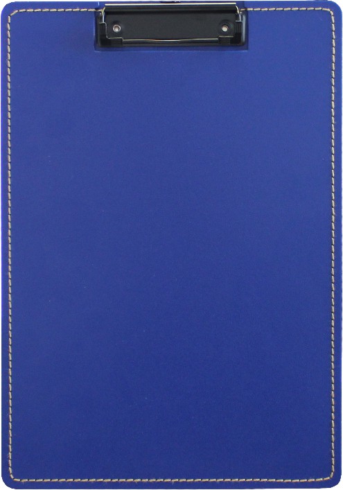 SONDERPOSTEN Klemmbrett A4 genäht aus PP mit Aufstellfunktion Blau farbig