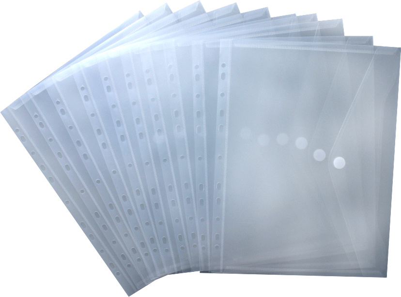 Dokumententasche A4 10 pack dreidimensionale A4 Dokumentenmappe Sammelmappen für Dokumente Organisieren mit Binderlöcher/Klettverschluss und Etikettentasche wasserdicht jede bis zu 300 Papiere 