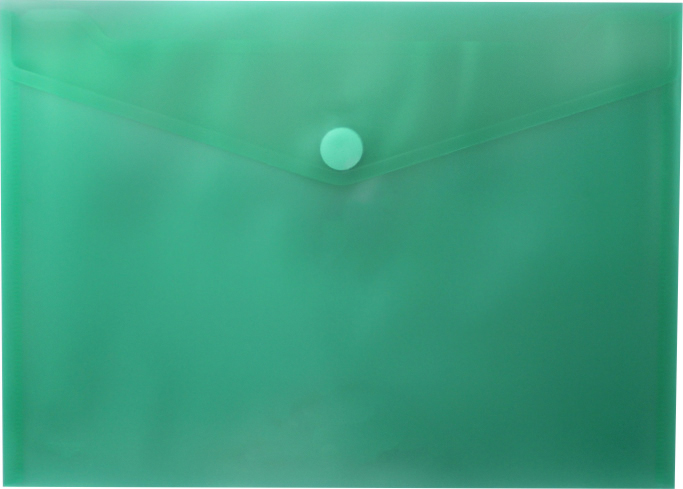 10x Dokumententaschen Umschläge Klettverschluss A4 quer grün transparent 