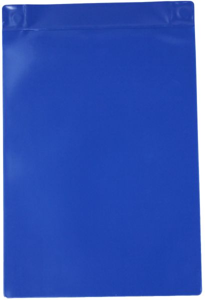 Magnettaschen Kennzeichnungstaschen A4 aus PVC-Weichfolie, mit Regenschutz und Neodym-Magneten, Farbe: blau – 10 Stück