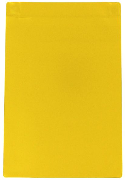 Magnettaschen Kennzeichnungstaschen A4 aus PVC-Weichfolie, mit Regenschutz und Neodym-Magneten, Farbe: gelb – 10 Stück