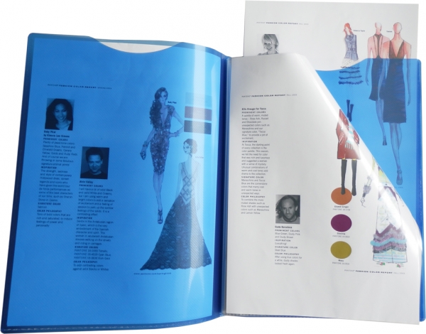 EXXO by HFP Flexibles Sichtbuch / Sichthüllenmappe / Soft-Schtbuch, A4, aus PP, mit 40 fest eingeschweißten und oben offenen Klarsichthüllen, mit Hülle auf dem Front- und Rückendeckel, Farbe: transparent farbig sortiert – 30 Stück
