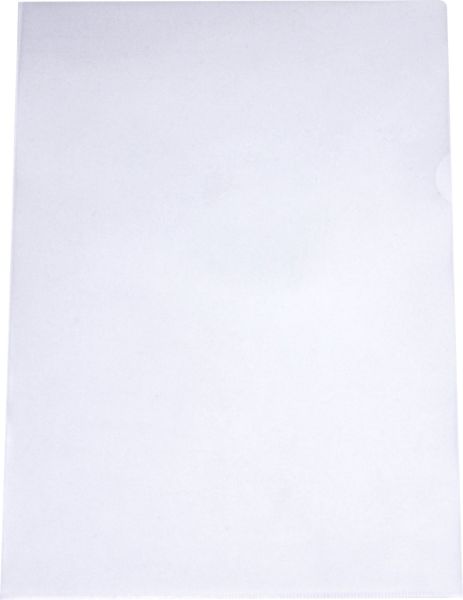 100 Stück Sichthüllen / Aktenhüllen / Dokumentenhüllen A4, 120my, aus PP, mit Daumenaussparung, oben und seitlich offen, Farbe: transparent genarbt