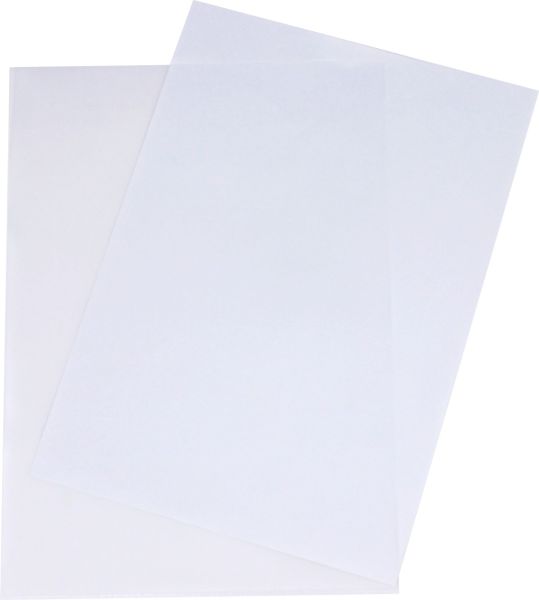 100 Stück Sichthüllen / Aktenhüllen / Dokumentenhüllen A4, 120my, aus PP, mit Daumenaussparung, oben und seitlich offen, Farbe: transparent genarbt