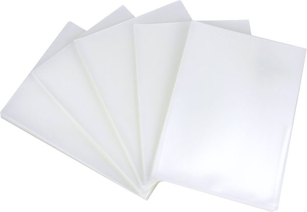 100 Stück Sichthüllen / Aktenhüllen / Dokumentenhüllen A4, 150my, aus PP, mit Daumenaussparung, oben und seitlich offen, Farbe: transparent genarbt