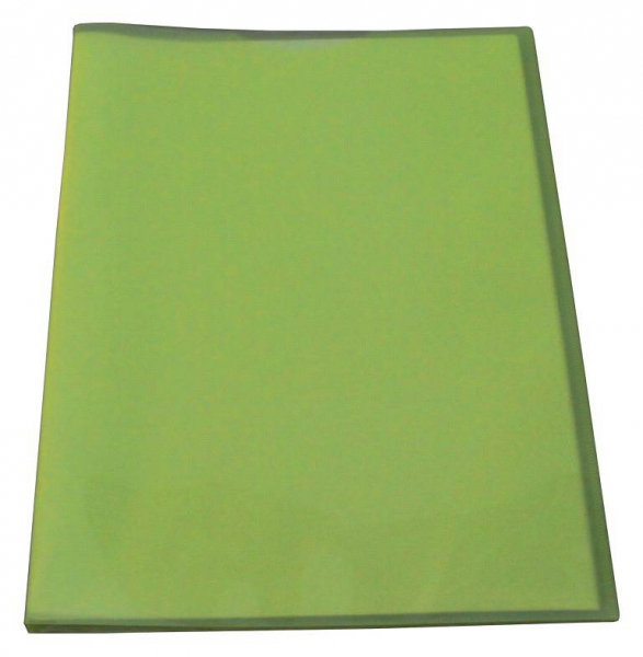 EXXO by HFP Flexibles Sichtbuch / Sichthüllenmappe / Soft-Schtbuch, A4, aus PP, mit 40 fest eingeschweißten und oben offenen Klarsichthüllen, mit Hülle auf dem Front- und Rückendeckel, Farbe: transparent limone– 1 Stück