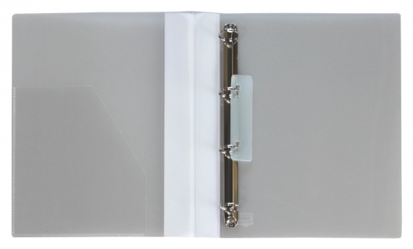 EXXO by HFP Ringbuch / Ringmappe / Ringordner, A4, aus PP, mit Stegtasche und Innentasche, mit 4er D-Ring-Mechanik, Farbe: transparent– 1 Stück