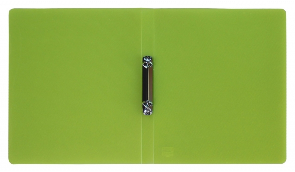 EXXO by HFP Ringbuch / Ringmappe / Ringordner, A4, aus PP, mit 2er Rundringmechanik und selbstklebenden Rückenschild, Farbe: transparent limone– 1 Stück