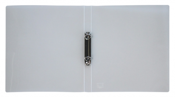 EXXO by HFP Ringbuch / Ringmappe / Ringordner, A4, aus PP, mit 2er Rundringmechanik und selbstklebenden Rückenschild, Farbe: transparent– 1 Stück
