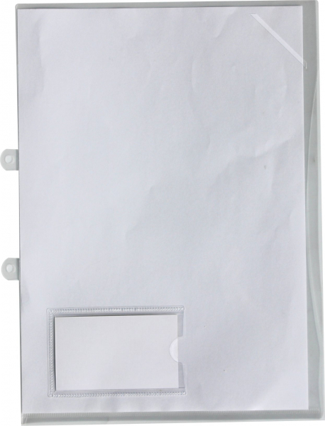 EXXO by HFP Sichthüllen / Aktenhüllen / Dokumentenhüllen A4, aus PP, mit Daumenaussparung, Visitenkartentasche, Abheftvorrichtung, oben und seitlich offen, Farbe: transparent klar- 10 Stück
