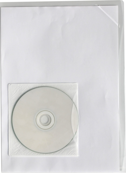 EXXO by HFP Sichthüllen / Aktenhüllen / Dokumentenhüllen A4, aus PP, mit Daumenaussparung, CD-Tasche, Abheftvorrichtung, oben und seitlich offen, Farbe: transparent klar - 10 Stück