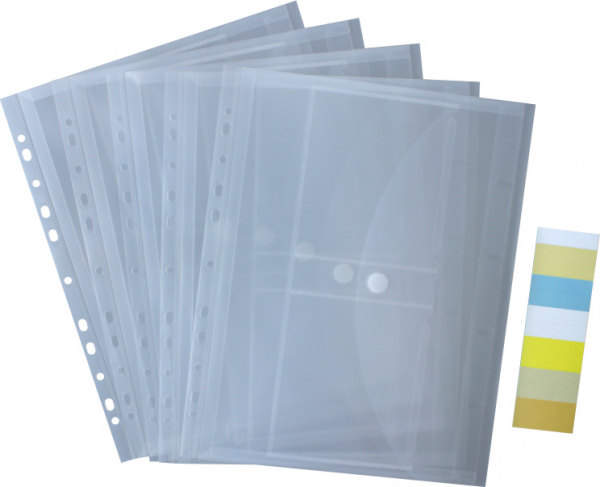 Tasche Dokumententasche mit Knopf f Dokumente DIN A4  Plastik Kunststoff  Neon
