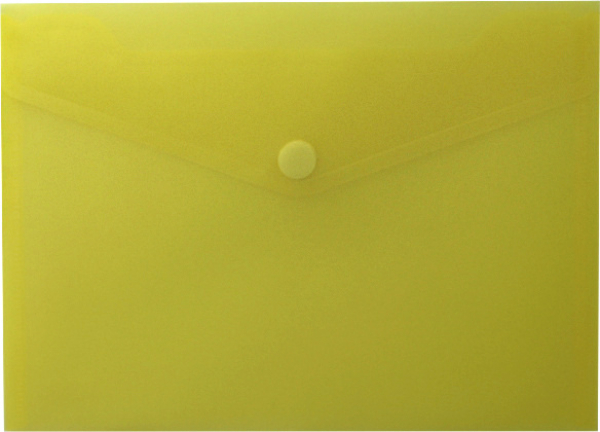 Dokumententaschen Sammelmappen Sichttaschen A5 quer transparent gelb- Dokumentenmappe mit Klappe und Klettverschluss - 10 Stück