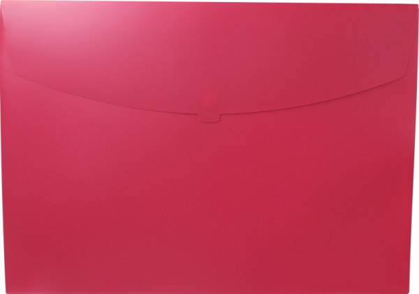 EXXO by HFP Action Wallet - Premium Dokumententasche Sammelmappe A2 quer mit Klettverschluss in opak, Farbe: rot - 5 Stück