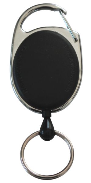 1 Stück Jojo Ausweishalter mit Drahtseil - Farbe: schwarz