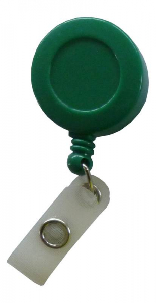 JOJO – Ausweishalter Ausweisclip Schlüsselanhänger, runde Form, Gürtelclip, Druckknopfschlaufe, Farbe grün - 100 Stück