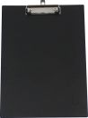 Klemmbrett A4 aus Graupappe, mit PVC-Folienüberzug, Farbe: schwarz – 1 Stück