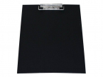Klemmbrett / Schreibplatte / Klemmplatte A4 economy aus Graupappe, mit PVC-Folien-Überzug, mit Drahtbügelklemme, leinengeprägt, Farbe: schwarz - 1 Stück