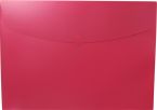 EXXO by HFP Action Wallet - Premium Dokumententasche Sammelmappe A2 quer mit Klettverschluss in opak, Farbe: rot - 5 Stück