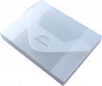 Maskenbox / Masken-Aufbewahrungsbox aus nachhaltigem, hochwertigem Recycling-PP - Farbe: transparent natur