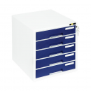 hochwertige-schubladenbox-a4-aus-kunststoff-mit-5-faecher-blau