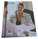 1 Stück EXXO by HFP Präsentationsbuch / Sichthüllenmappe / Sichtbuch, A4, aus PP, mit 10 fest eingeschweißten und oben offenen Klarsichthüllen, mit klarer Außentasche und Innentasche auf dem Vorderdeckel, Farbe: schwarz